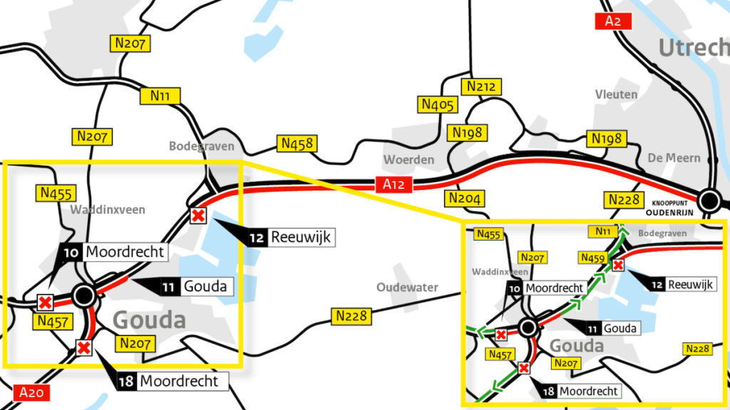 Werkzaamheden A12 juni